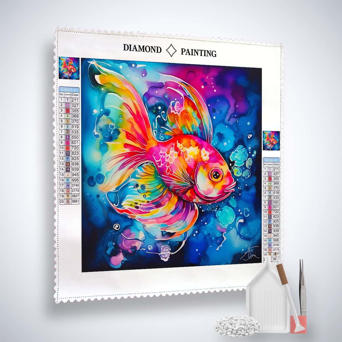 Goldfish Abstract — Diamond Painting Kit, product view 2