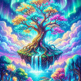 Aurora Tree of Life — Diamond Painting Kit design