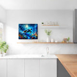 Sea Turtle with Fish — Diamond Painting Kit, product view 2