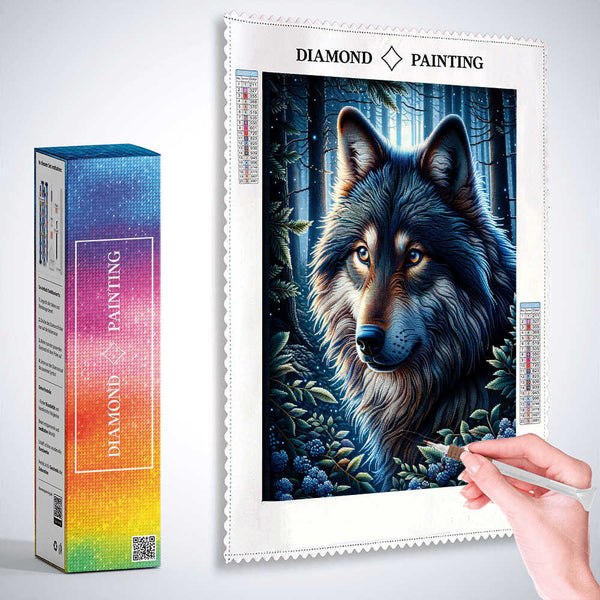 Color impression loving wolf — Diamond Painting Kit, product view 3