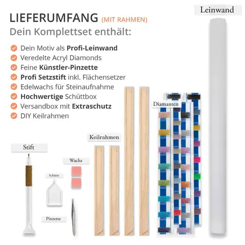 Abstract woman in dress — AB Diamond Painting Kit, product view 6