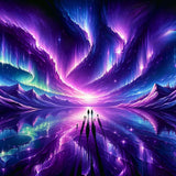 Northern Lights in Purple — Diamond Painting Kit design