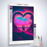 Heart couple — AB Diamond Painting Kit, product view 2