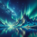Aurora in the Mountains — Diamond Painting Kit design