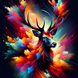 Proud deer with color accents — Diamond Painting Kit design