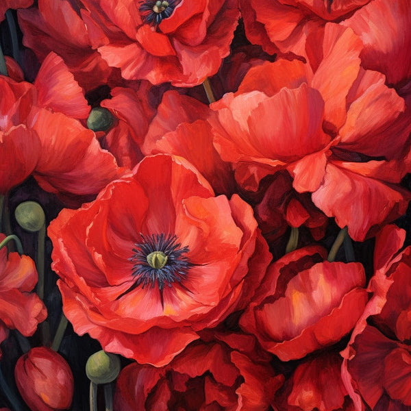 A bouquet of red poppies — Diamond Painting Kit design