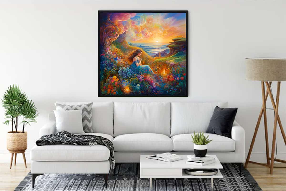 Dreamy beauty in the countryside — Diamond Painting Kit, product view 3
