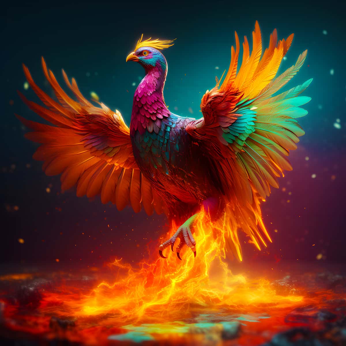 Enchanting Phoenix — AB Diamond Painting Kit design