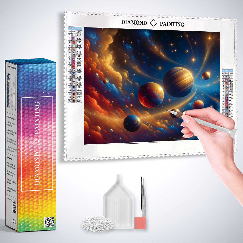 The Planetary System — Diamond Painting Kit, product view 3