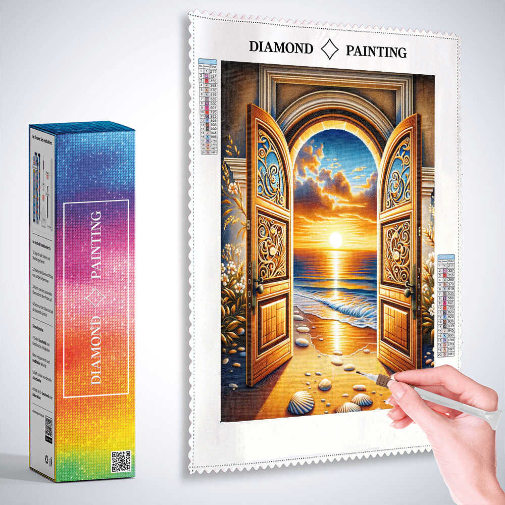 Door to the beach — Diamond Painting Kit, product view 3