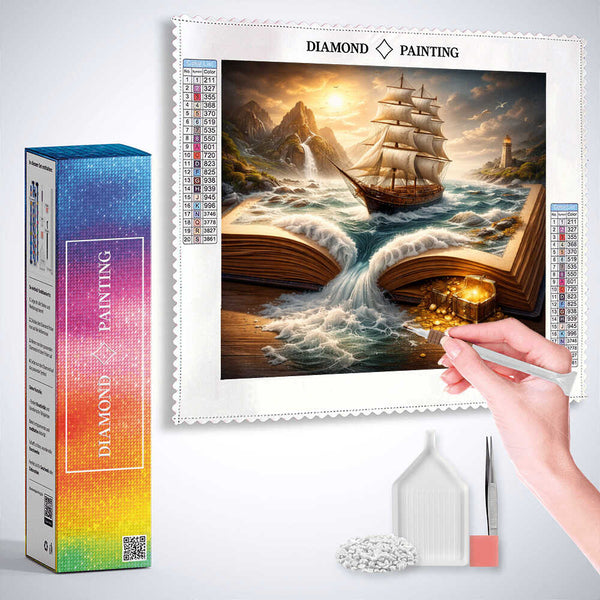 The Storybook Sailing Ship — Diamond Painting Kit, product view 3