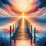 Boardwalk, Sunset — Diamond Painting Kit design