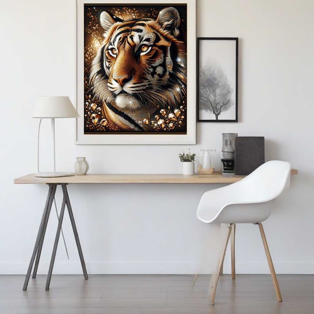 Impressive tiger — Diamond Painting Kit, product view 2