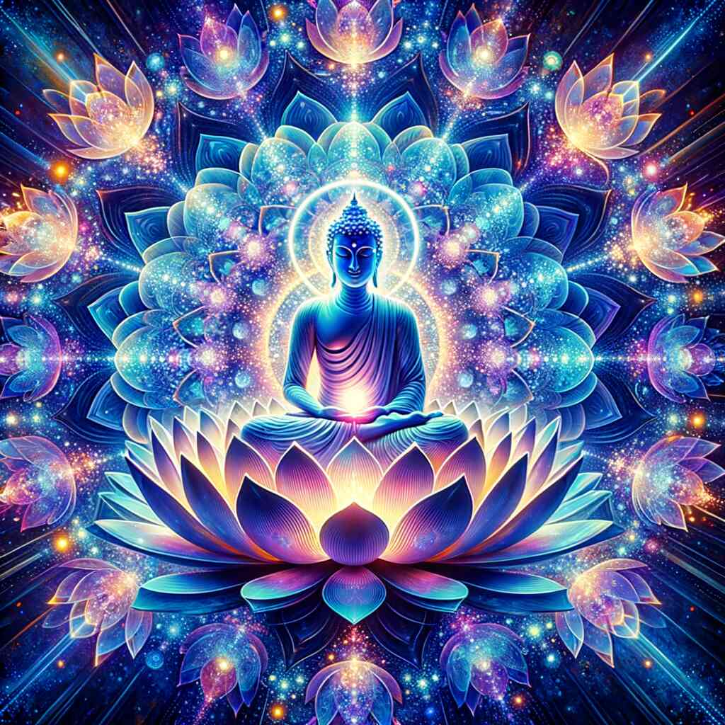 Lotus Flower Buddha — Diamond Painting Kit design