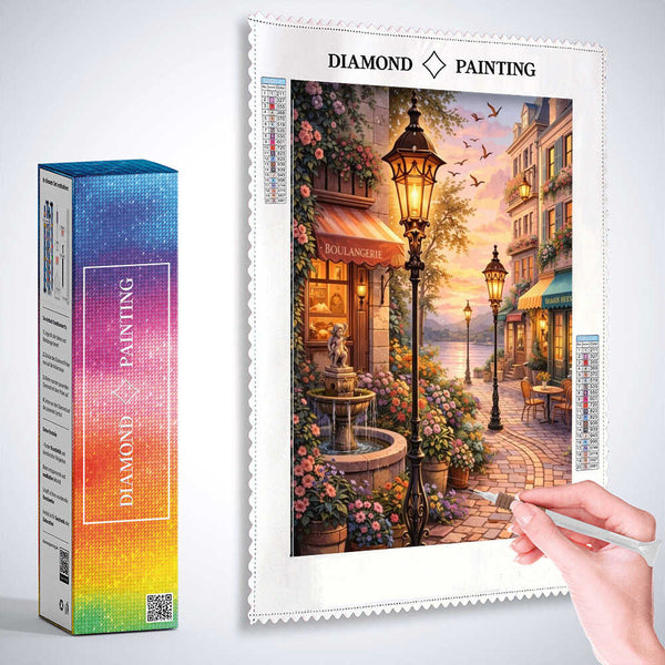 Evening on the Riverbank — Diamond Painting Kit, product view 3