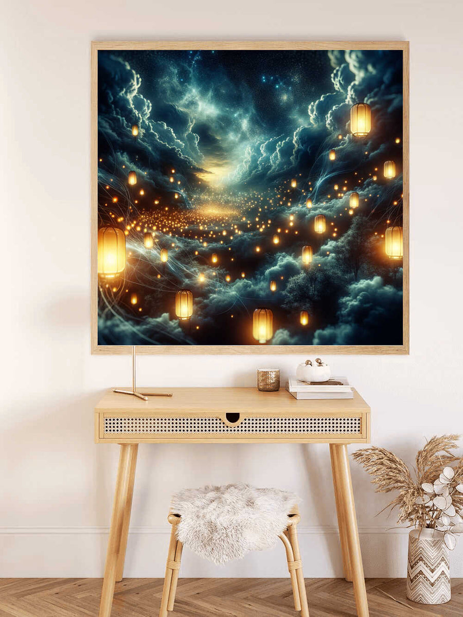 Starry night of wishes — Diamond Painting Kit, product view 2