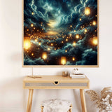Starry night of wishes — Diamond Painting Kit, product view 2