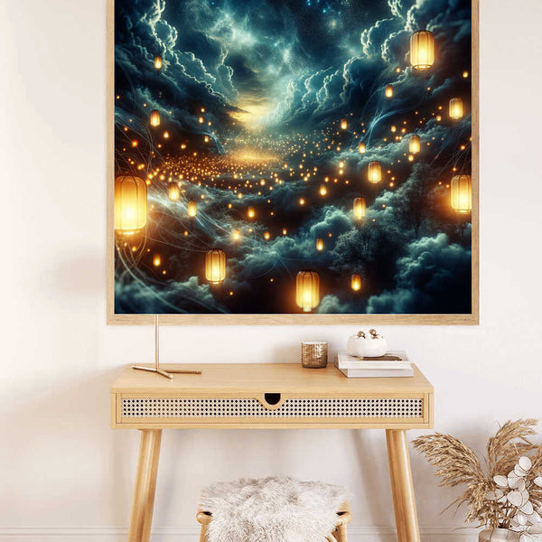 Starry night of wishes — Diamond Painting Kit, product view 2