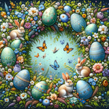 Easter Egg Wreath — Diamond Painting Kit design