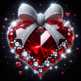 Heart with bow — Diamond Painting Kit design