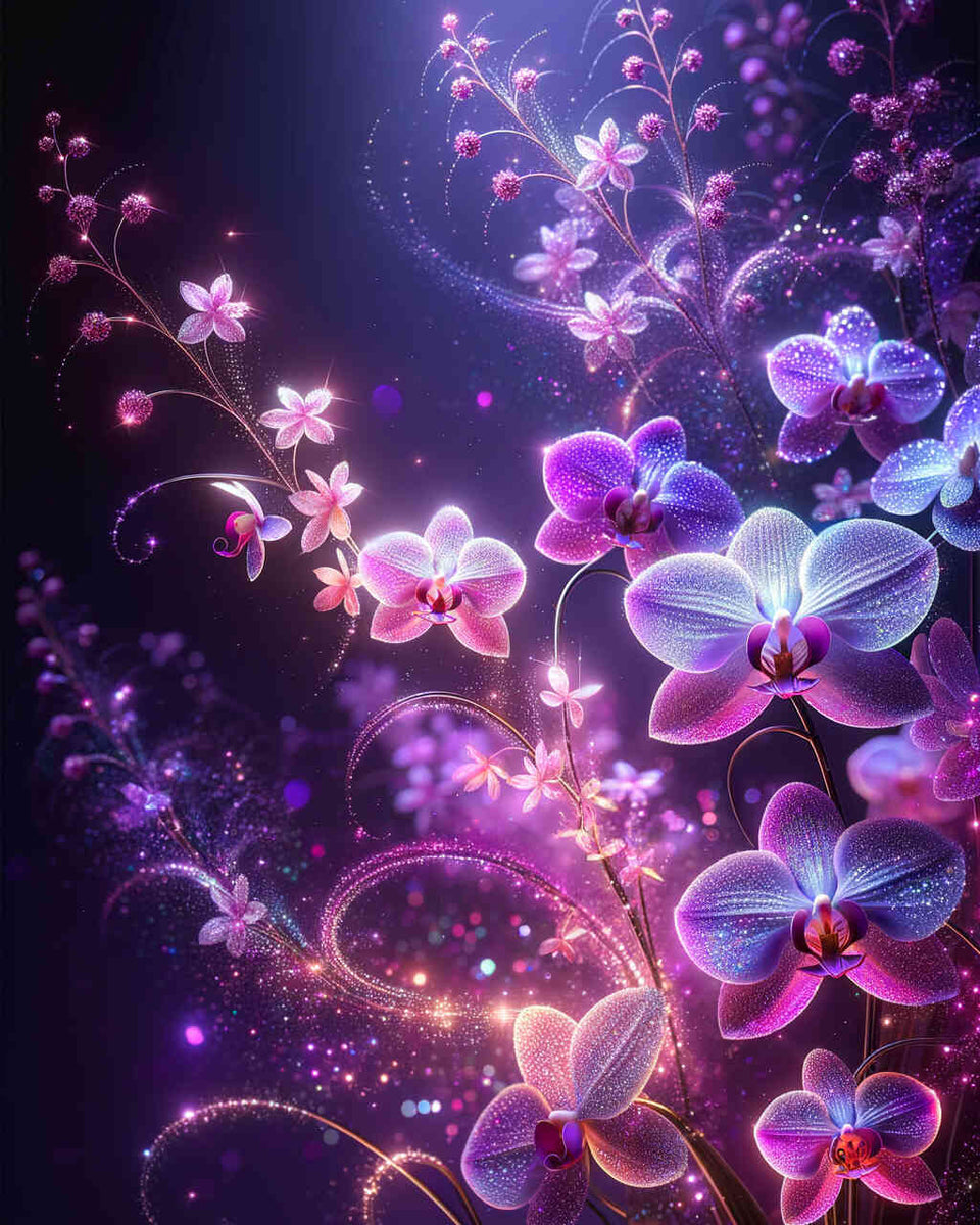 Purple pink orchid — Diamond Painting Kit design