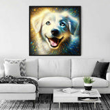 White dog — Diamond Painting Kit, product view 2