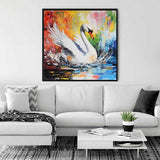 Swan in Graceful Motion — Diamond Painting Kit, product view 2