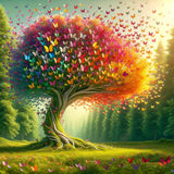 The Butterfly Tree of Love — Diamond Painting Kit design