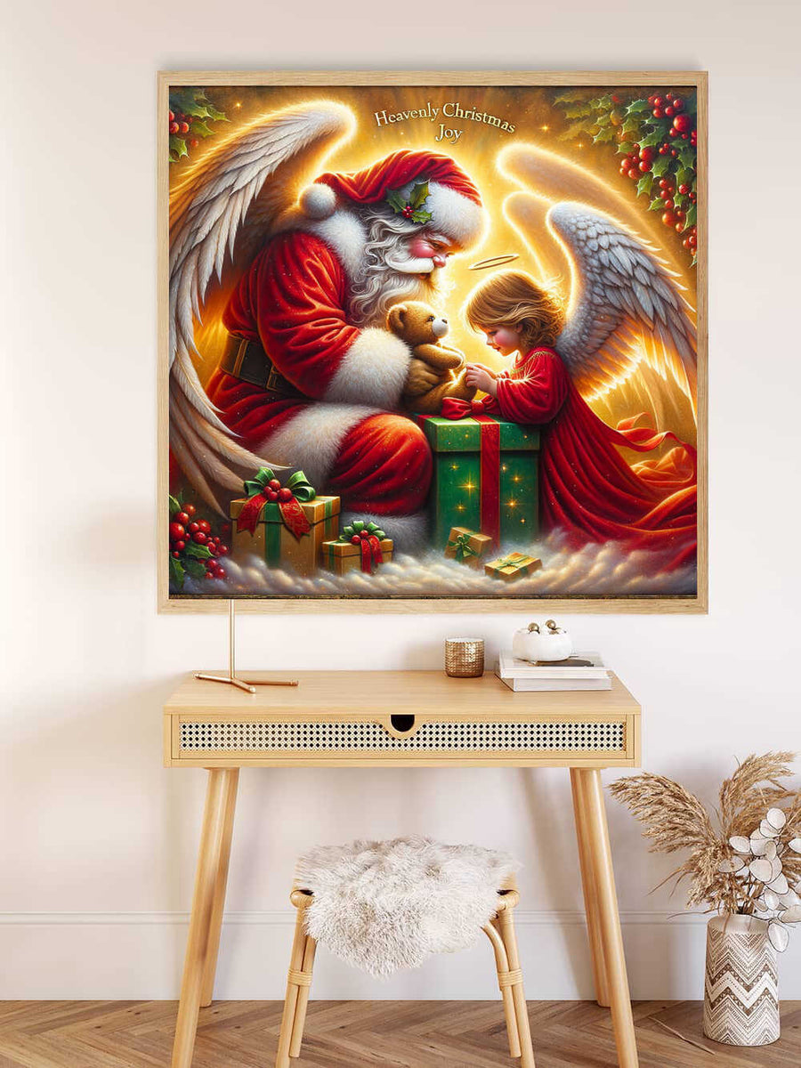 Santa Claus and angel — Diamond Painting Kit, product view 2