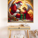 Santa Claus and angel — Diamond Painting Kit, product view 2