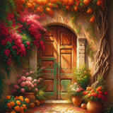Mediterranean wooden door — Diamond Painting Kit design