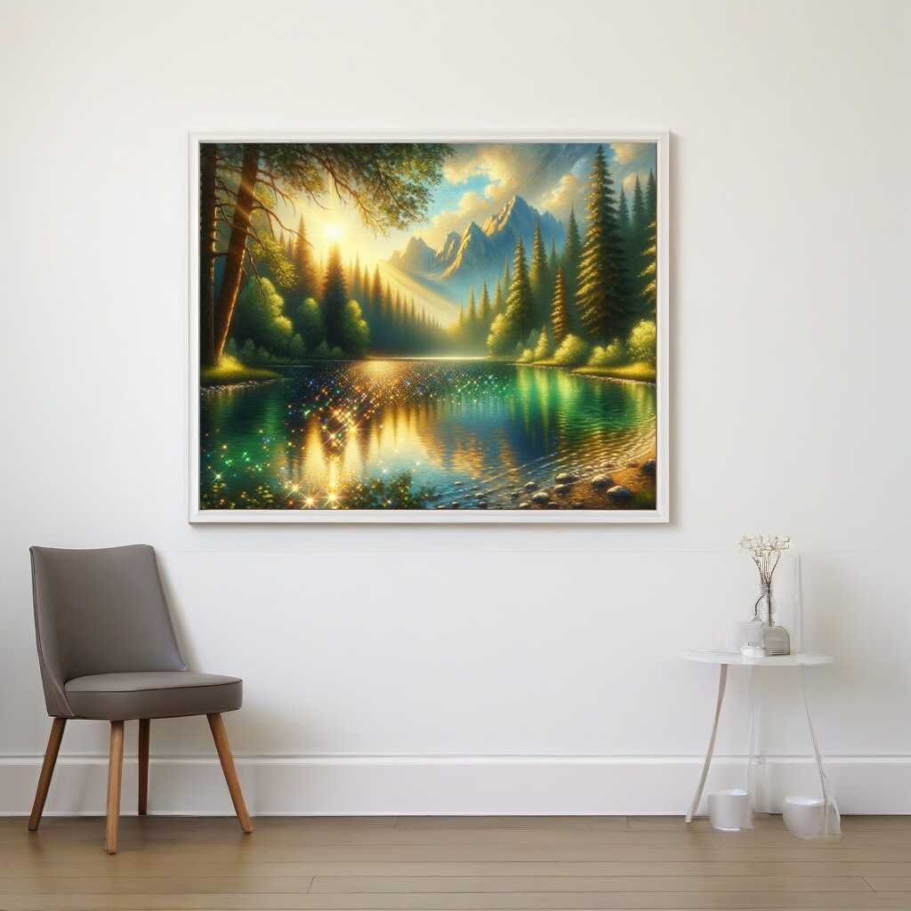 The Forest Lake — Diamond Painting Kit, product view 2