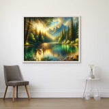 The Forest Lake — Diamond Painting Kit, product view 2