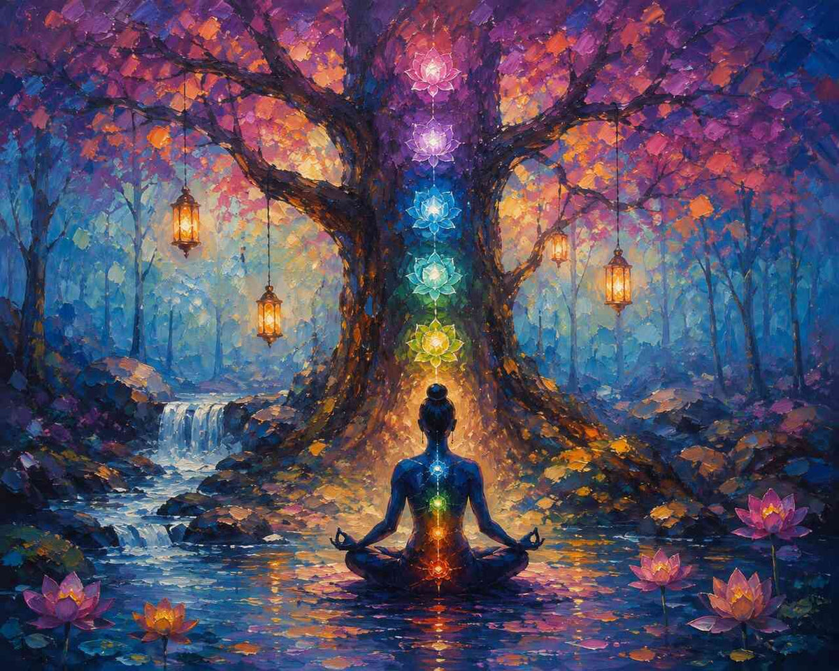 Chakras of Light — Diamond Painting Kit design