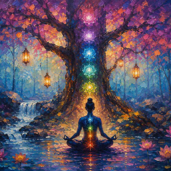 Chakras of Light — Diamond Painting Kit design