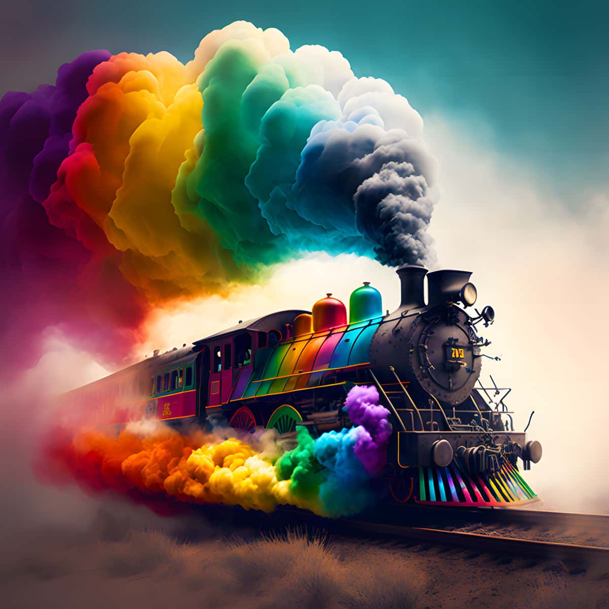Color train — AB Diamond Painting Kit design
