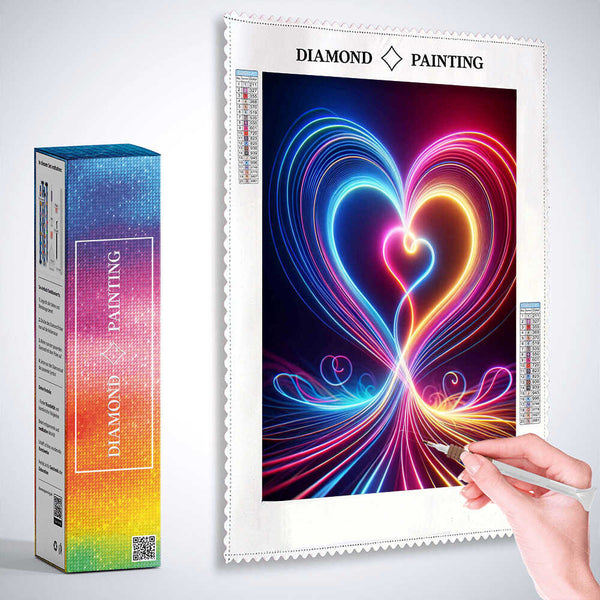 Double Heart — Diamond Painting Kit, product view 3