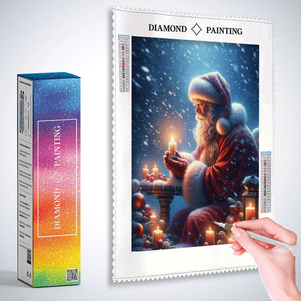 Santa Claus in snowfall — Diamond Painting Kit, product view 3