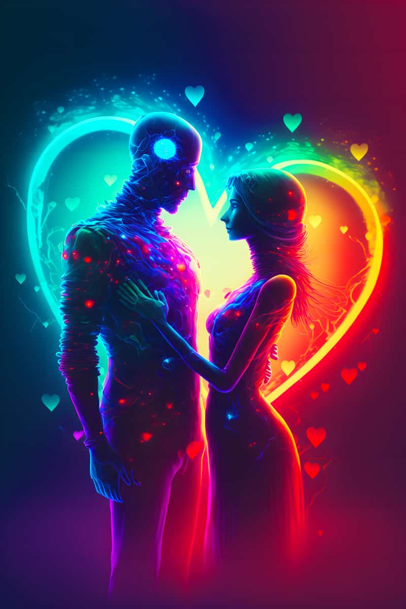 Lovers with heart — Diamond Painting Kit design