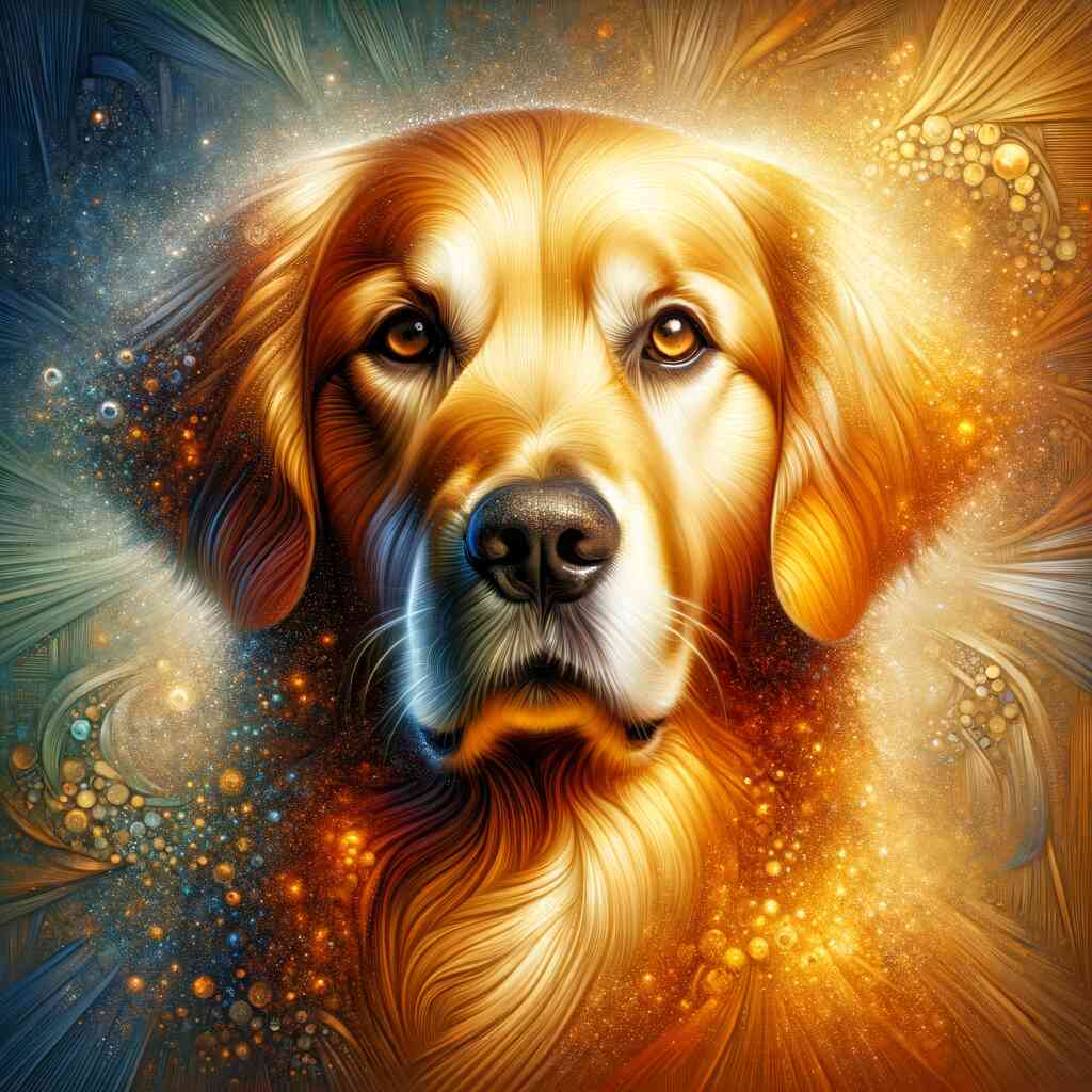 Golden Retriever Portrait — Diamond Painting Kit design