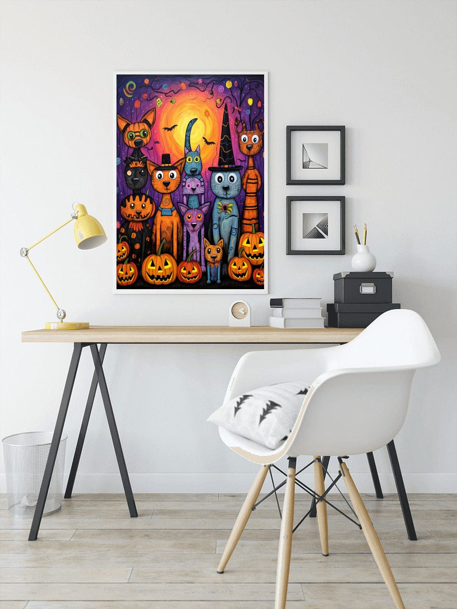 Halloween cats, dogs, spider — Diamond Painting Kit, product view 3
