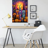 Halloween cats, dogs, spider — Diamond Painting Kit, product view 3