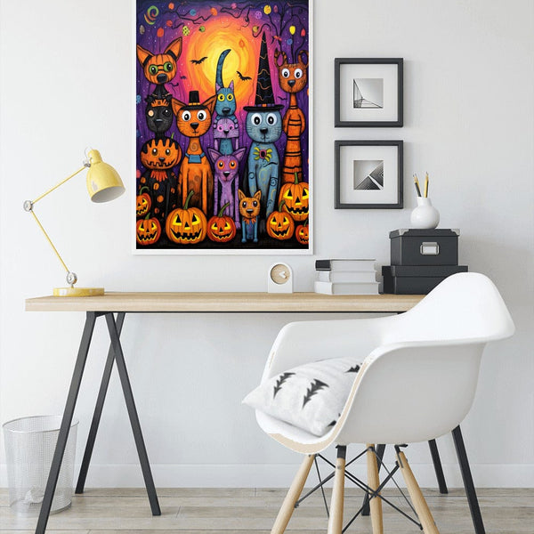Halloween cats, dogs, spider — Diamond Painting Kit, product view 3