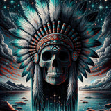 Indian, Skull — Diamond Painting Kit design