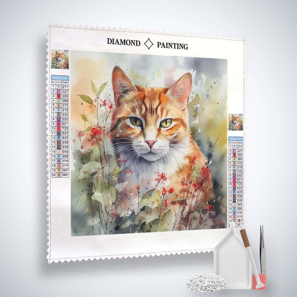 Mischievous cat — Diamond Painting Kit, product view 2