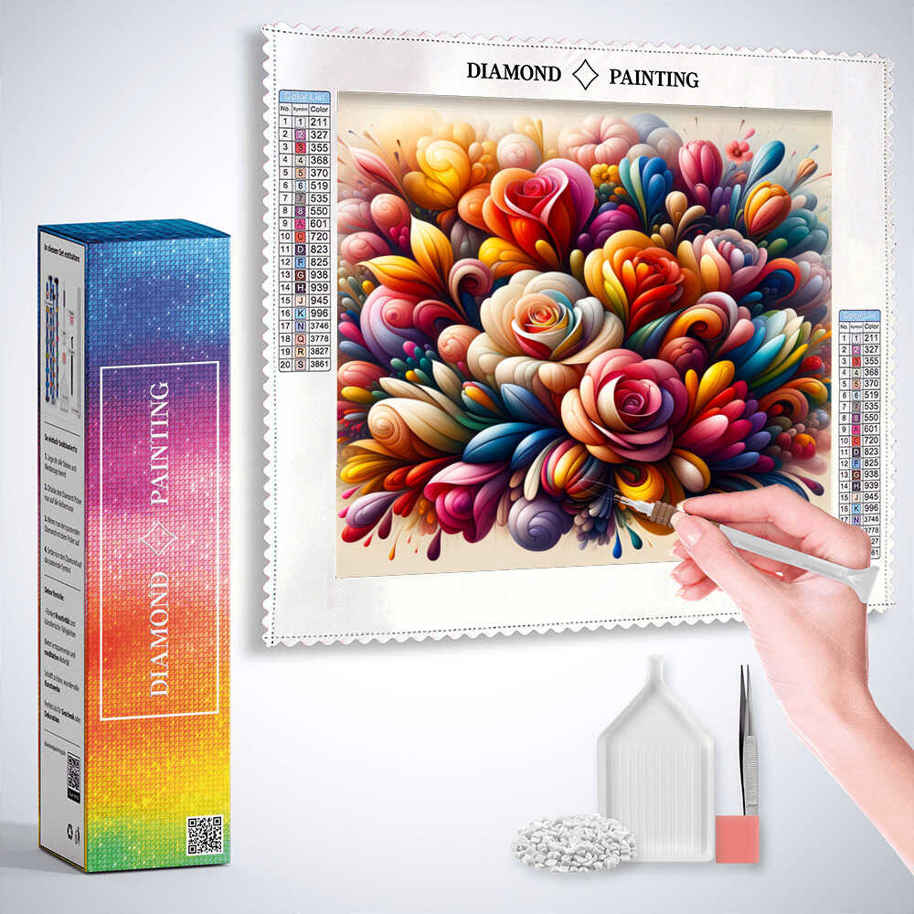 A World of Flowers and Color — Diamond Painting Kit, product view 3