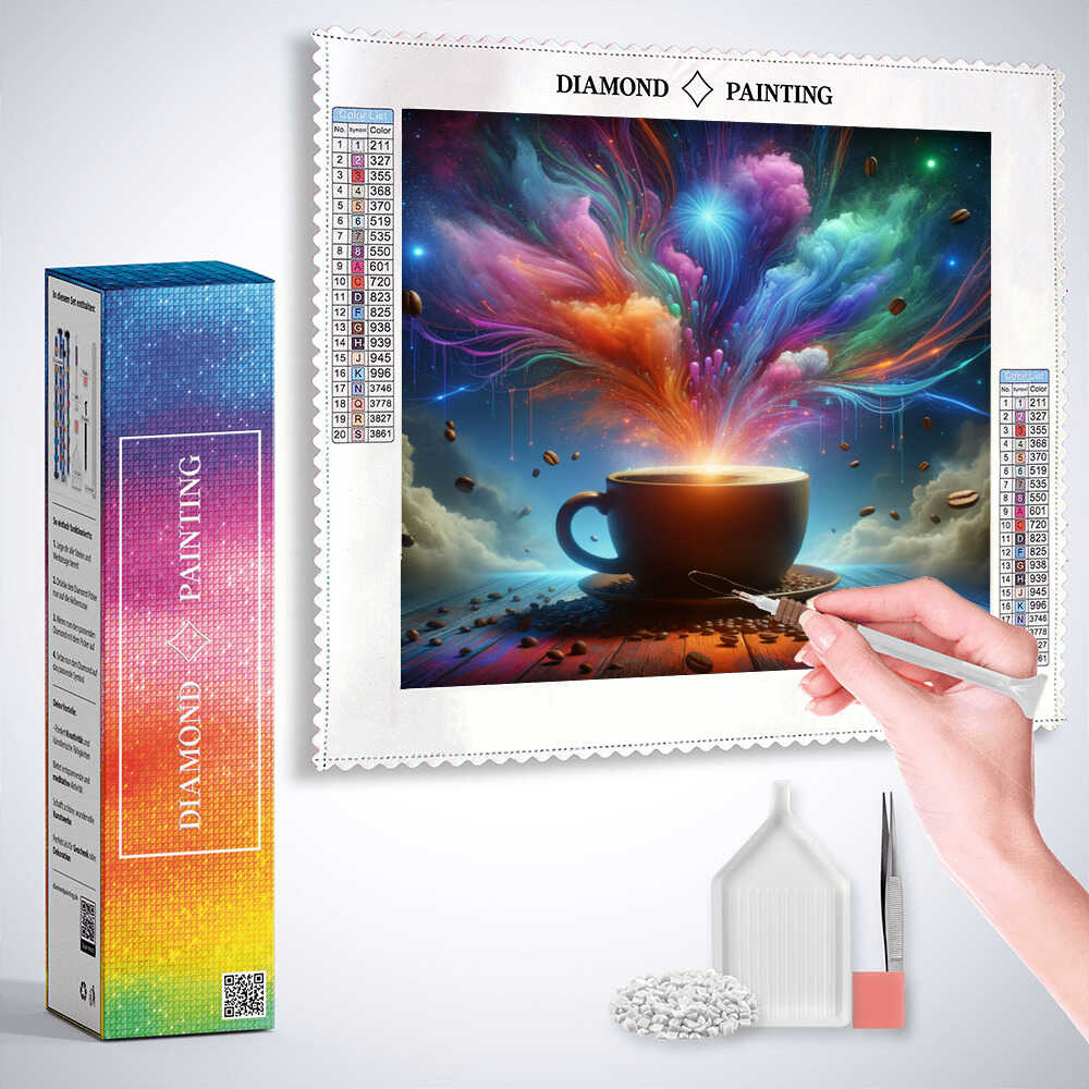 A Taste of Cosmic Coffee — Diamond Painting Kit, product view 3