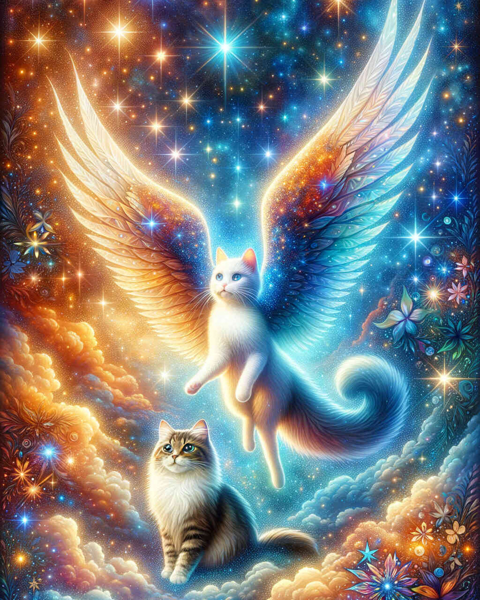 Cat angel — Diamond Painting Kit design