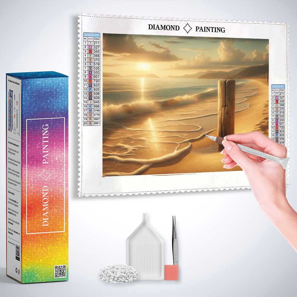 The Sandy Beach — Diamond Painting Kit, product view 3