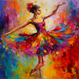 Color dance woman — AB Diamond Painting Kit design